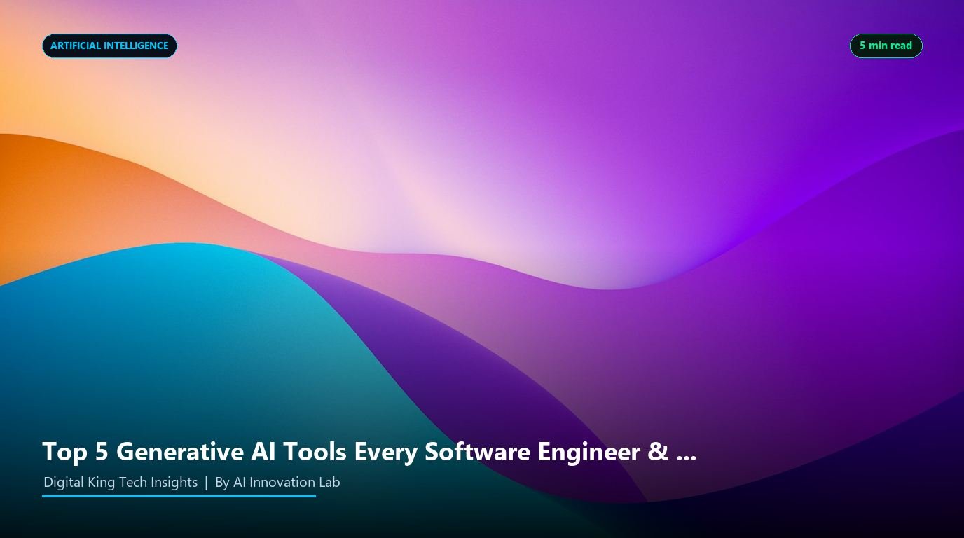 Top 5 Generative AI Tools Every Software Engineer & Designer Must Use in 2026