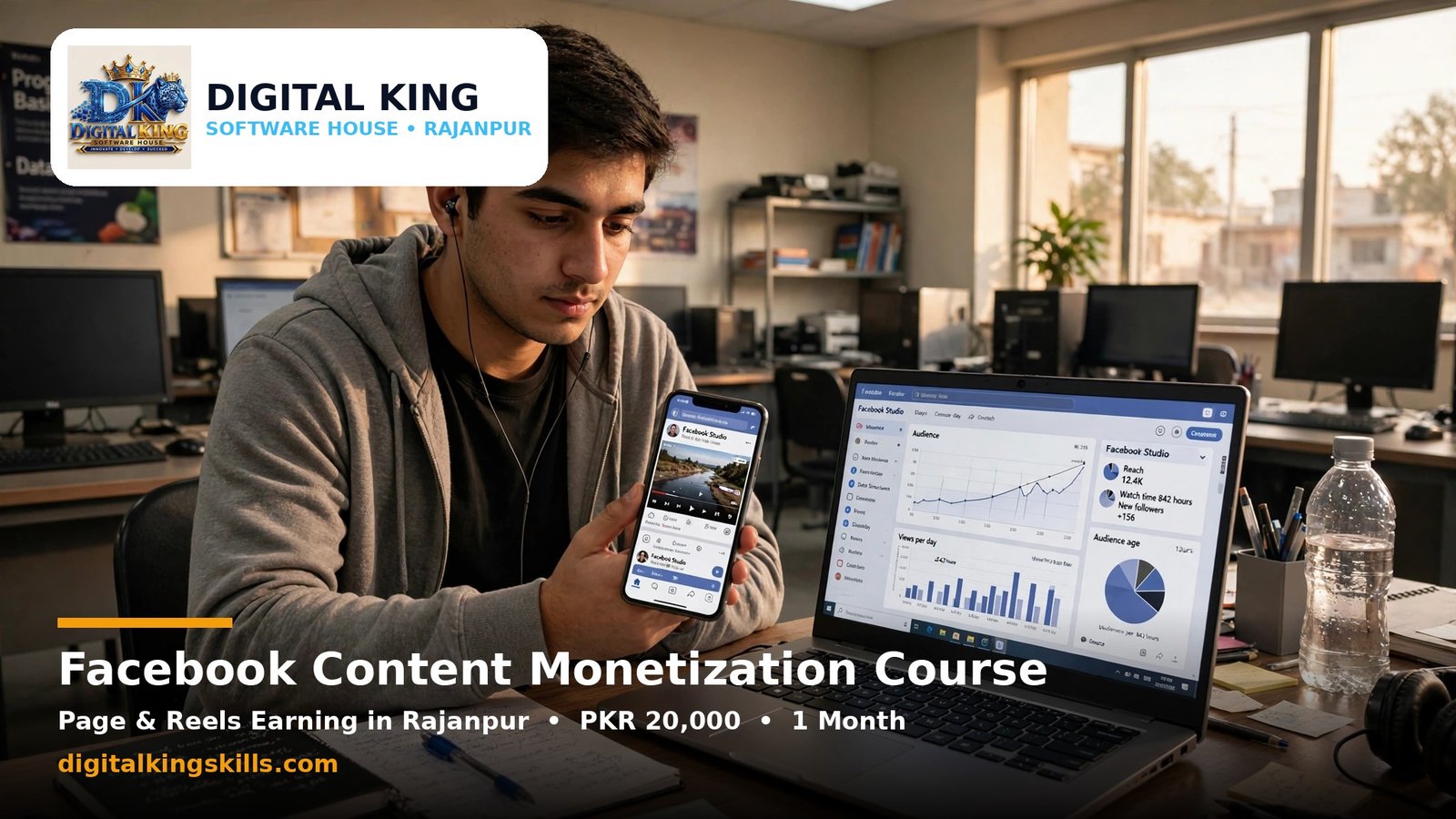 Facebook Content Monetization Course in Rajanpur — Page & Reels Earning