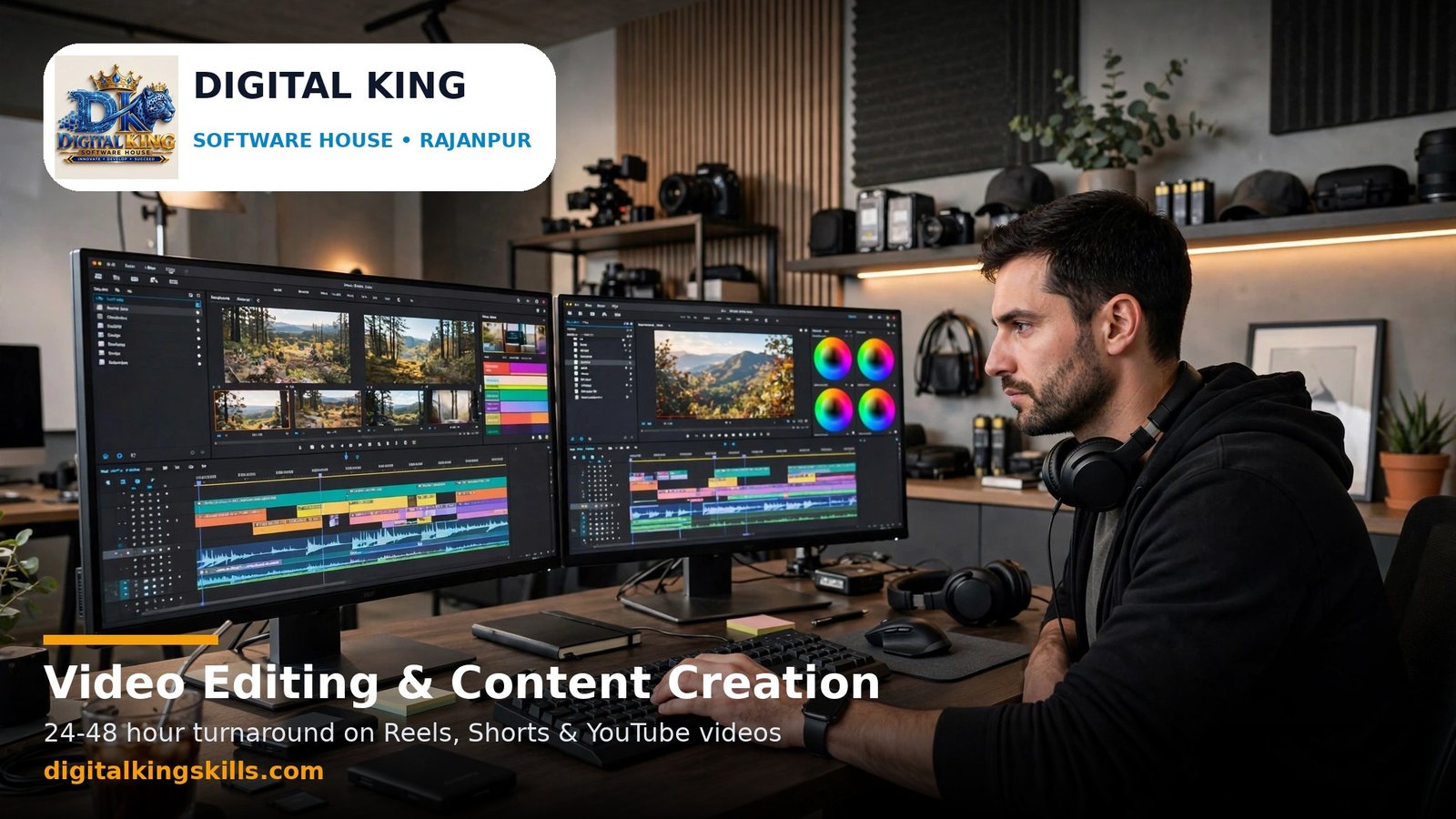 Video Editing & Content Creation Services with AI in Rajanpur