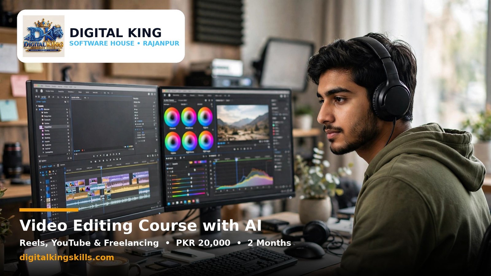 Video Editing Course with AI in Rajanpur — Reels, YouTube & Freelancing