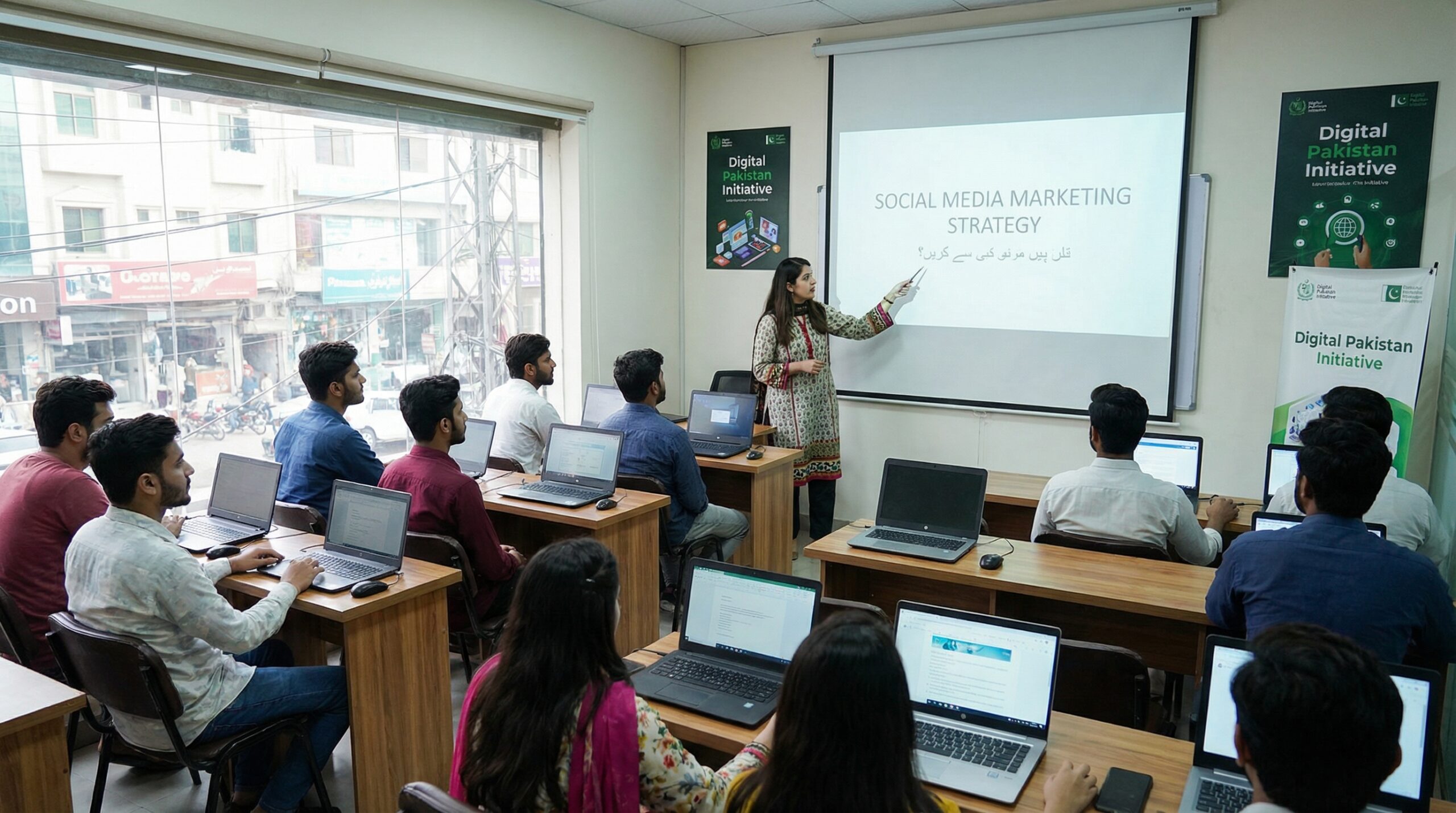 Digital King Skills Rajanpur Pakistan how to create viral social media content training session